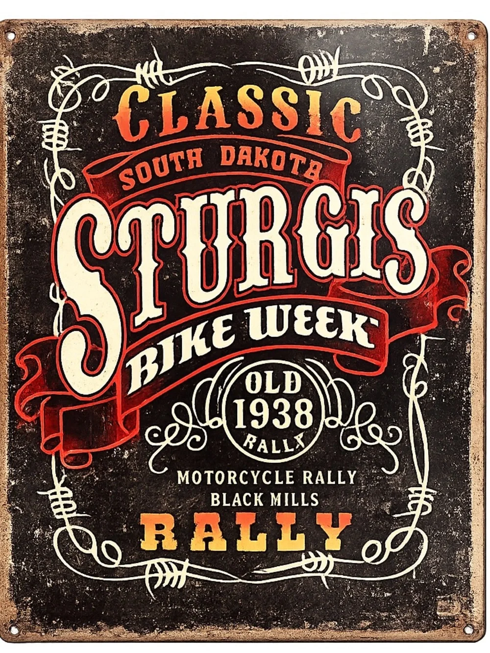 NEW Sturgis Bike Week Motorcycle South Dakota Metal Sign